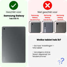 Samsung Galaxy Tab S10 FE Trifold Bookcase Hoes met Penhouder voor S Pen - Zwart