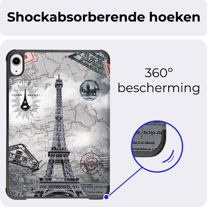 iPad Mini 7 Trifold Bookcase Hoes - Eiffeltoren