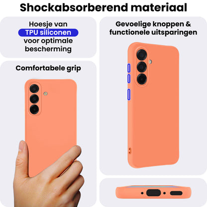 Samsung A36 Hoesje Siliconen Backcover Lichtgewicht - Perzik