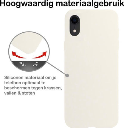iPhone XR Hoesje Siliconen Backcover Lichtgewicht - Wit