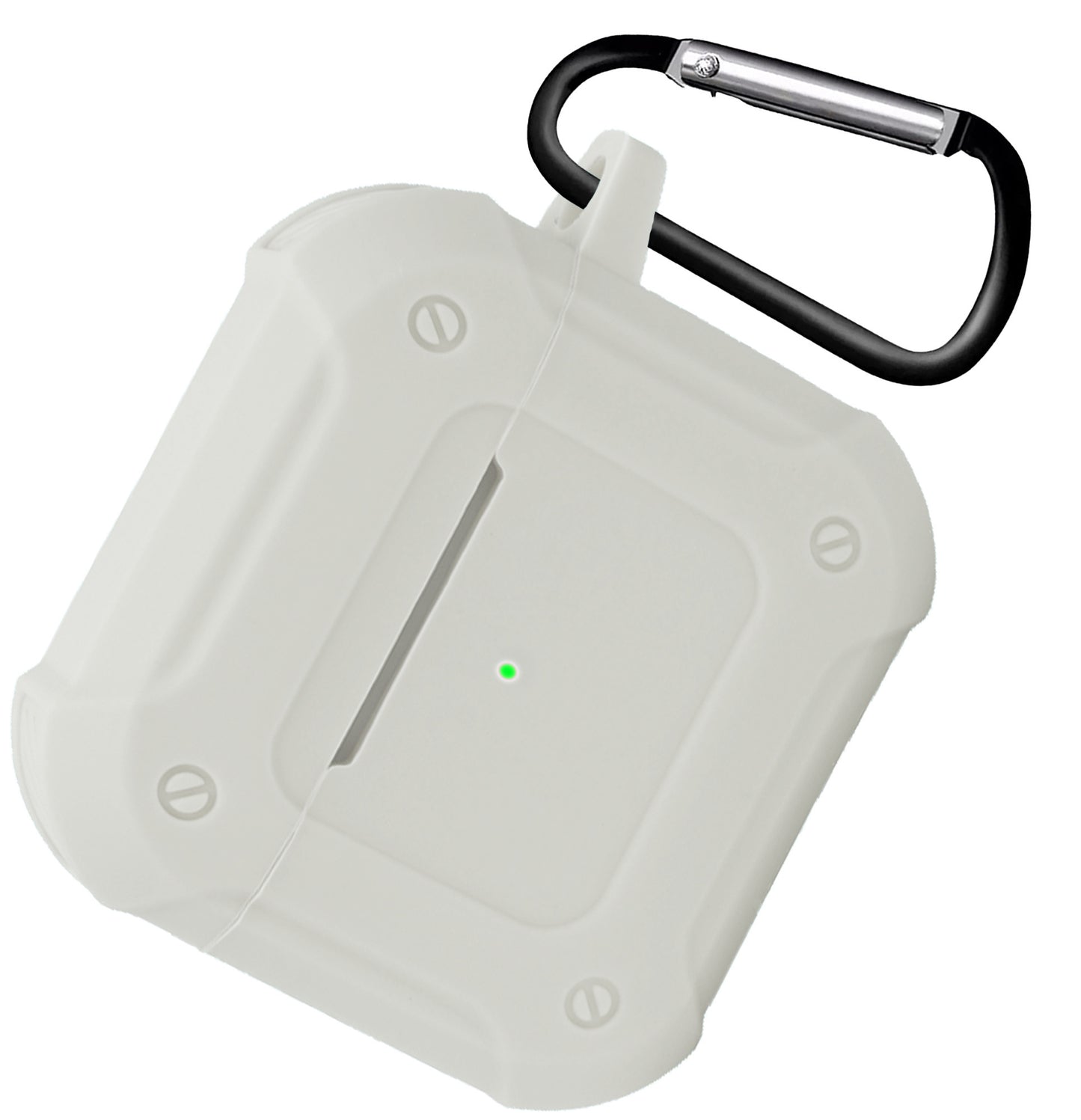 AirPods 3 Hoesje Shock Proof Case Siliconen met Clip - Wit