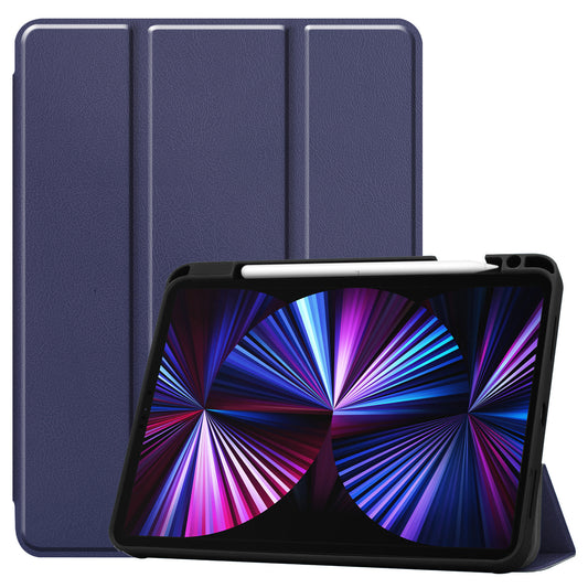 iPad Pro 2021 (11 inch) Hoesje Book Case Met Apple Pencil Uitsparing - Donkerblauw