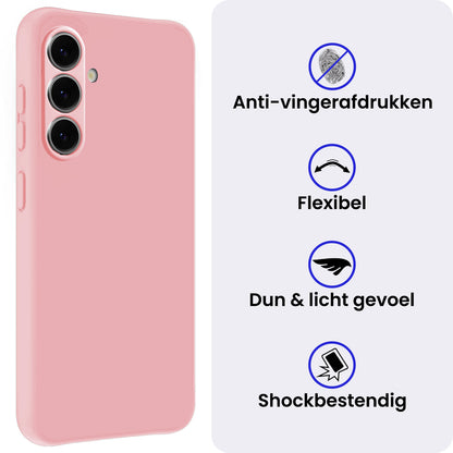 Samsung A57 Hoesje Siliconen Backcover Lichtgewicht - Lichtroze