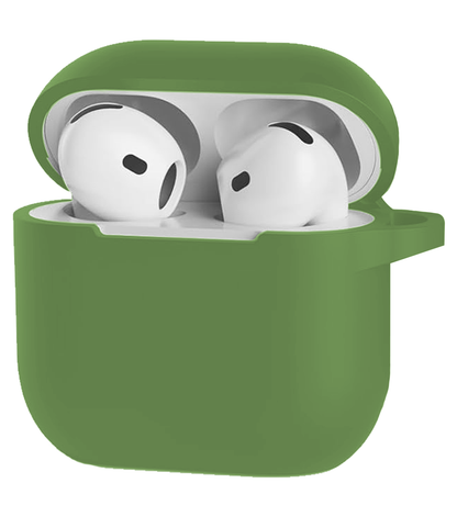 AirPods 4 Hoesje Siliconen Krasbestendig - Donkergroen