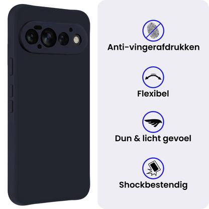 Google Pixel 11 Pro Hoesje Siliconen Backcover Lichtgewicht - Donkerblauw