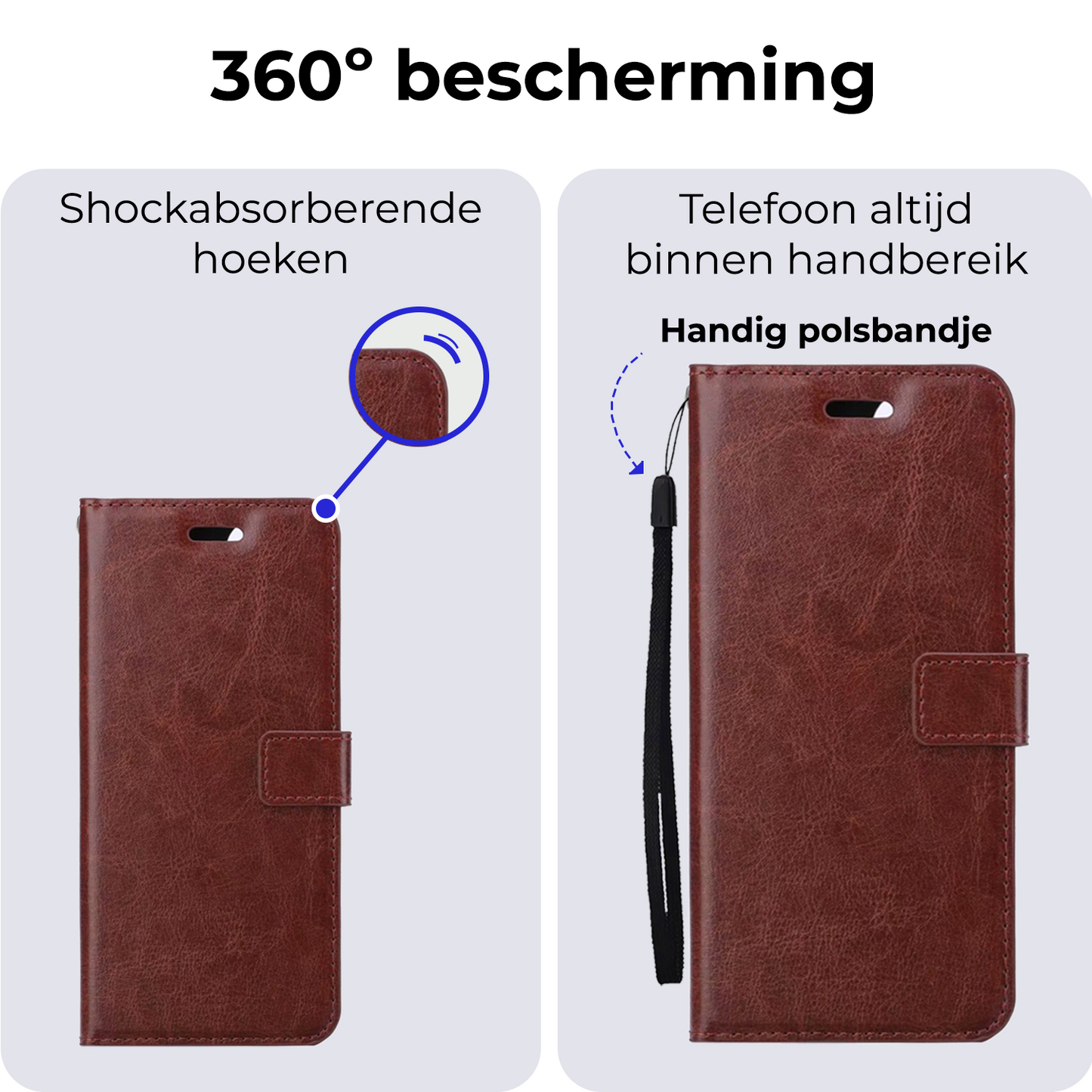 Google Pixel 8a Hoesje Book Case Kunstleer - Bruin