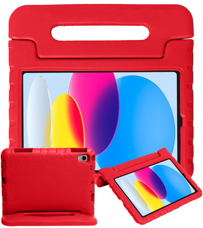 iPad 2022 / 2025 (A16 ) Kinderhoes Shockabsorberend Foam - Rood