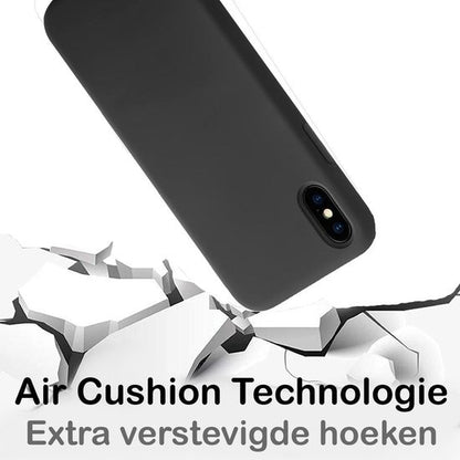 iPhone Xs Max Hoesje Siliconen Backcover Lichtgewicht - Zwart