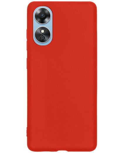 OPPO A17 Hoesje Siliconen Backcover Lichtgewicht - Rood