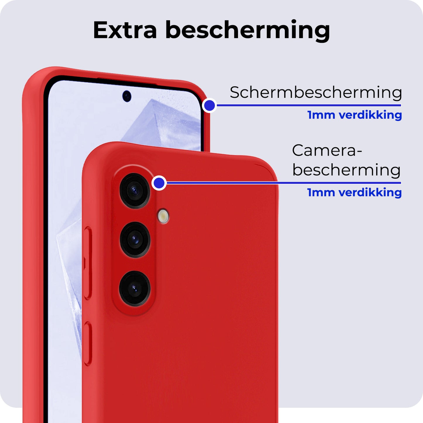 Samsung A35 Hoesje Siliconen - Rood