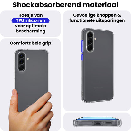 Samsung A17 Hoesje Siliconen Backcover Lichtgewicht - Transparant