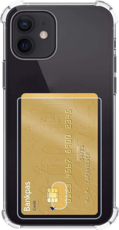 iPhone 11 Hoesje Kaarthouder Backcover Shockproof - Transparant