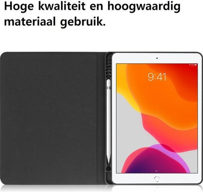 iPad 10.2 2019 Trifold Bookcase Luxe Hoes - Lichtblauw