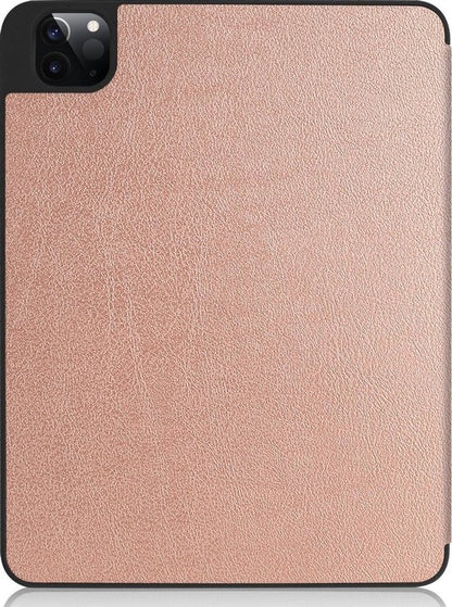iPad Pro 2020 (11 inch) Trifold Bookcase Hoes met Penhouder voor Apple Pen - Rosé goud