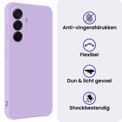 Samsung A36 Hoesje Siliconen Backcover Lichtgewicht - Lila