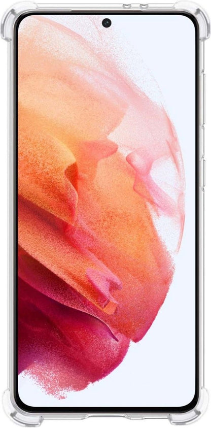 Samsung S21 Plus Hoesje Kaarthouder Backcover Shockproof - Transparant