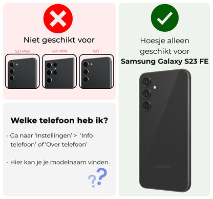 Samsung S23 FE Hoesje Siliconen - Zwart