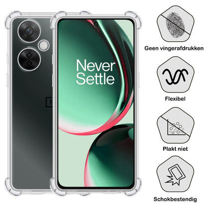 OnePlus Nord CE 3 Lite Hoesje Shockproof Backcover Siliconen - Transparant