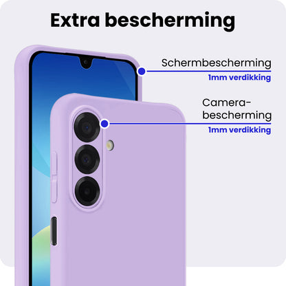 Samsung A26 Hoesje Siliconen Backcover Lichtgewicht - Lila