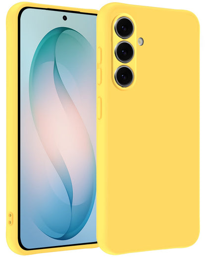 Samsung S26 Plus Hoesje Siliconen Backcover Lichtgewicht - Geel