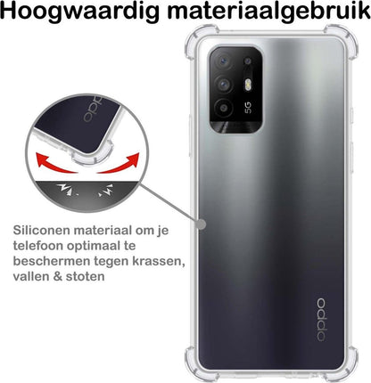 OPPO A94 Hoesje Shock Proof Siliconen - Transparant