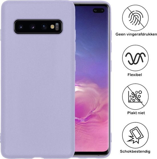 Samsung S10 Hoesje Siliconen - Lila