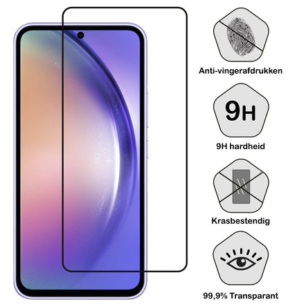 Samsung A54 Screenprotector Full Cover Tempered Glass