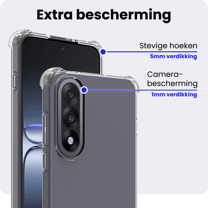 OnePlus Nord 5 Hoesje Shockproof Backcover Siliconen - Transparant