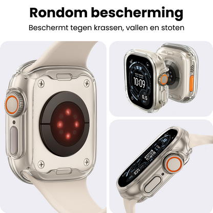 Apple Watch Ultra 3 (49 mm) Hoesje Siliconen Backcover Lichtgewicht - Transparant