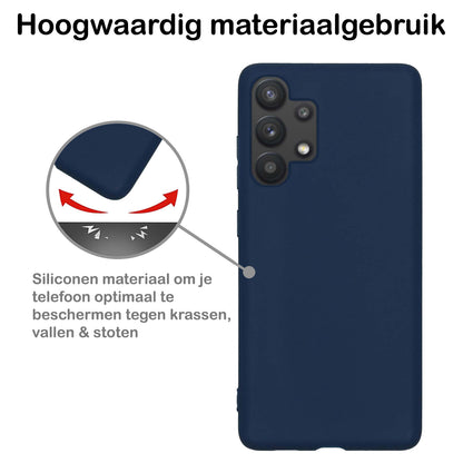 Samsung A13 4G Hoesje Siliconen Backcover Lichtgewicht - Donkerblauw