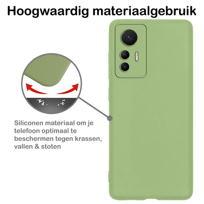 Xiaomi 12 Lite Hoesje Siliconen Backcover Lichtgewicht - Groen