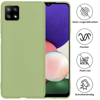 Samsung A22 4G Hoesje Siliconen - Groen