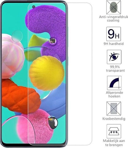 Samsung A51 Screenprotector Gehard Glas - Anti-kras