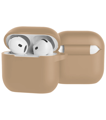 AirPods 4 Hoesje Siliconen Krasbestendig - Zand