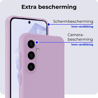 Samsung A35 Hoesje Siliconen Backcover Lichtgewicht - Lila
