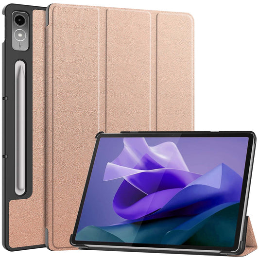 Lenovo Tab P12 Hoesje Book Case Met Lenovo Pen Uitsparing - Rosé goud