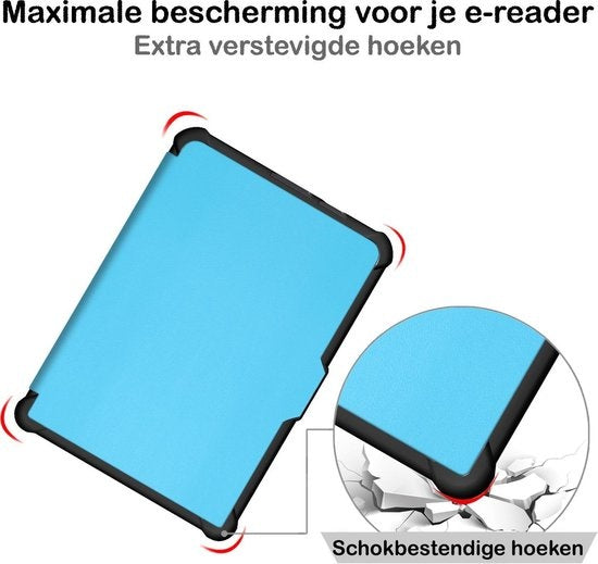 Kobo Clara HD Hoesje Book Case - Lichtblauw