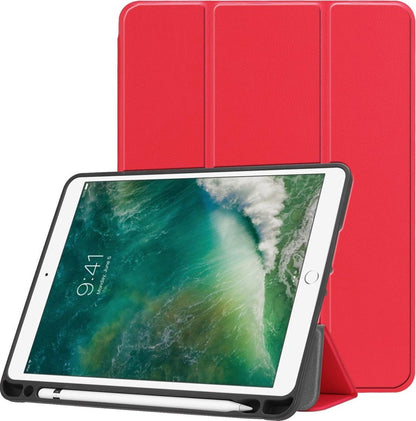 iPad 2018 Trifold Bookcase Hoes - Rood