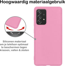 Samsung A52 Hoesje Siliconen Backcover Lichtgewicht - Lichtroze