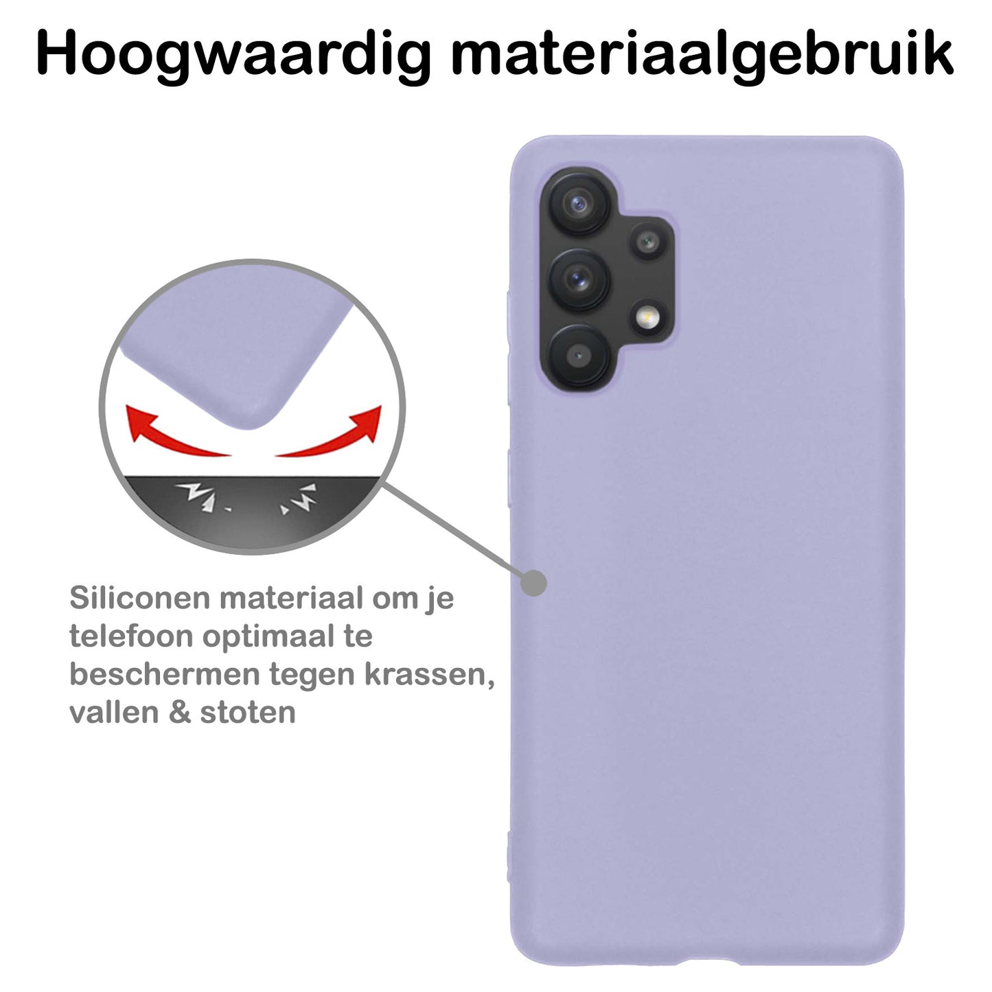 Samsung A13 4G Hoesje Siliconen - Lila