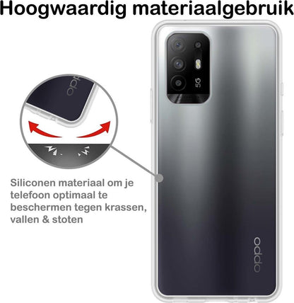 OPPO A94 5G Hoesje Siliconen Backcover Lichtgewicht - Transparant