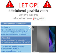 Lenovo Tab P12 Trifold Bookcase Hoes met Penhouder Lenovo Pen - Zwart