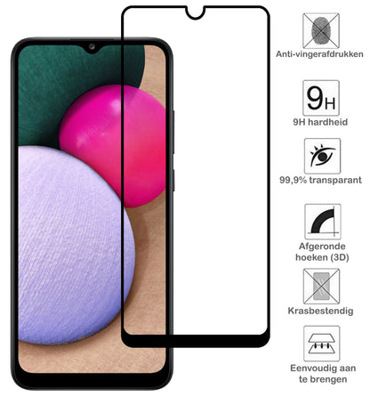 Samsung A03s Screenprotector Full Cover Tempered Glass