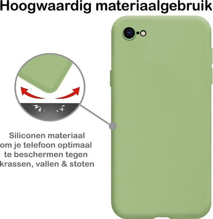 iPhone SE 2020 Hoesje Siliconen Backcover Lichtgewicht - Groen