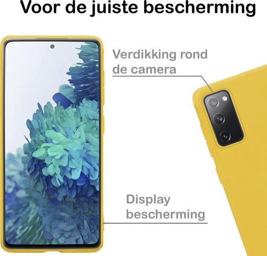 Samsung S20 FE Hoesje Siliconen - Geel