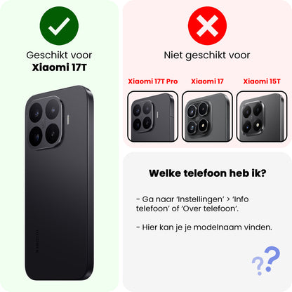 Xiaomi 17T Hoesje Shockproof Backcover Siliconen - Transparant