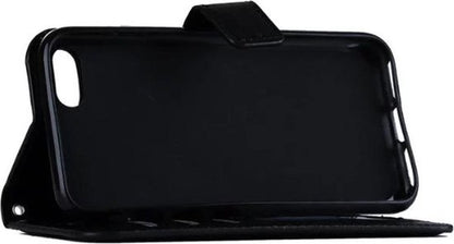 iPhone 7/8/SE 2020 Hoesje Bookcase Cover met Kaarthouder - Zwart