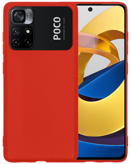 Xiaomi Poco M4 Pro 5G Hoesje Siliconen - Rood