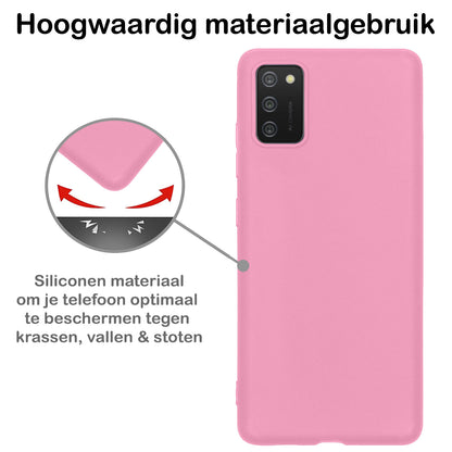 Samsung A03s Hoesje Siliconen - Lichtroze