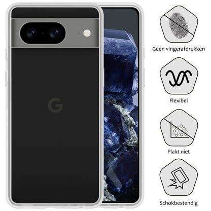 Google Pixel 8 Hoesje Siliconen Backcover Lichtgewicht - Transparant